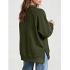 image:imageANRABESS Womens Oversized Button Up Henley SweatshirtsArmy Green