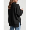 image:imageANRABESS Womens Oversized Button Up Henley SweatshirtsBlack
