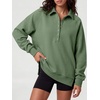 image:imageANRABESS Womens Oversized Button Up Henley SweatshirtsGreen