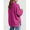 image:imageANRABESS Womens Oversized Button Up Henley SweatshirtsHot Pink