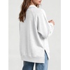 image:imageANRABESS Womens Oversized Button Up Henley SweatshirtsLight Grey