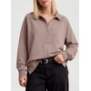 image:imageANRABESS Womens Oversized Button Up Henley SweatshirtsMocha