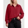 image:imageANRABESS Womens Oversized Button Up Henley SweatshirtsRed