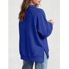 image:imageANRABESS Womens Oversized Button Up Henley SweatshirtsRoyal Blue