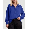 image:imageANRABESS Womens Oversized Button Up Henley SweatshirtsRoyal Blue