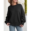 image:imageANRABESS Womens Oversized Knit Sweaters 2026 Fall OutfitsBlack