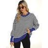 image:imageANRABESS Womens Oversized Knit Sweaters 2026 Fall OutfitsBlack White