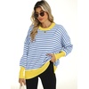 image:imageANRABESS Womens Oversized Knit Sweaters 2026 Fall OutfitsBlue White