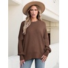 image:imageANRABESS Womens Oversized Knit Sweaters 2026 Fall OutfitsCoffee
