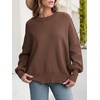 image:imageANRABESS Womens Oversized Knit Sweaters 2026 Fall OutfitsCoffee