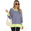 image:imageANRABESS Womens Oversized Knit Sweaters 2026 Fall OutfitsPink Green