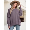 image:imageANRABESS Womens Oversized Knit Sweaters 2026 Fall OutfitsPurple
