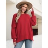 image:imageANRABESS Womens Oversized Knit Sweaters 2026 Fall OutfitsRed