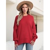 image:imageANRABESS Womens Oversized Knit Sweaters 2026 Fall OutfitsRed