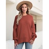 image:imageANRABESS Womens Oversized Knit Sweaters 2026 Fall OutfitsRust