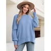 image:imageANRABESS Womens Oversized Knit Sweaters 2026 Fall OutfitsSmoky Blue