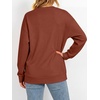 image:imageANRABESS Womens V Neck Long Sleeve SweatshirtsCaramel