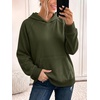 image:imageANRABESS Womens Waffle Knit Oversized Hoodie Sweatshirts Army Green M