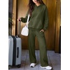 image:imageANRABESS Womens Waffle Knit Oversized Hoodie Sweatshirts Army Green M