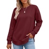 image:imageANRABESS Crewneck Sweatshirts for Women Long Sleeve ShirtsWine Red