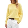 image:imageANRABESS Oversized Sweaters for Women Fall Wool Blend PulloverYellow