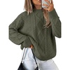 image:imageANRABESS Sweaters for Women Oversized Cable Knit Pullover Fall OutfitsArmy Green