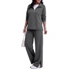 image:imageANRABESS Two Piece Sets for Women Half Zip SweatsuitsDark GrayM