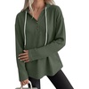 image:imageANRABESS Waffle Knit Hoodies for Women Lightweight SweatshirtArmy Green