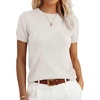 image:imageANRABESS Womens 100 Wool Short Sleeve SweaterBeige