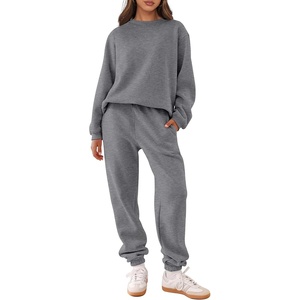 image:imageANRABESS Womens Lounge Set Sweatsuits for Women Fall 2 Piece Jogger PantsDeep Grey