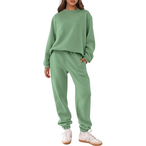 image:imageANRABESS Womens Lounge Set Sweatsuits for Women Fall 2 Piece Jogger PantsMint Green