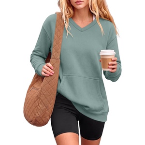 image:imageANRABESS Womens V Neck Long Sleeve SweatshirtsMint Green